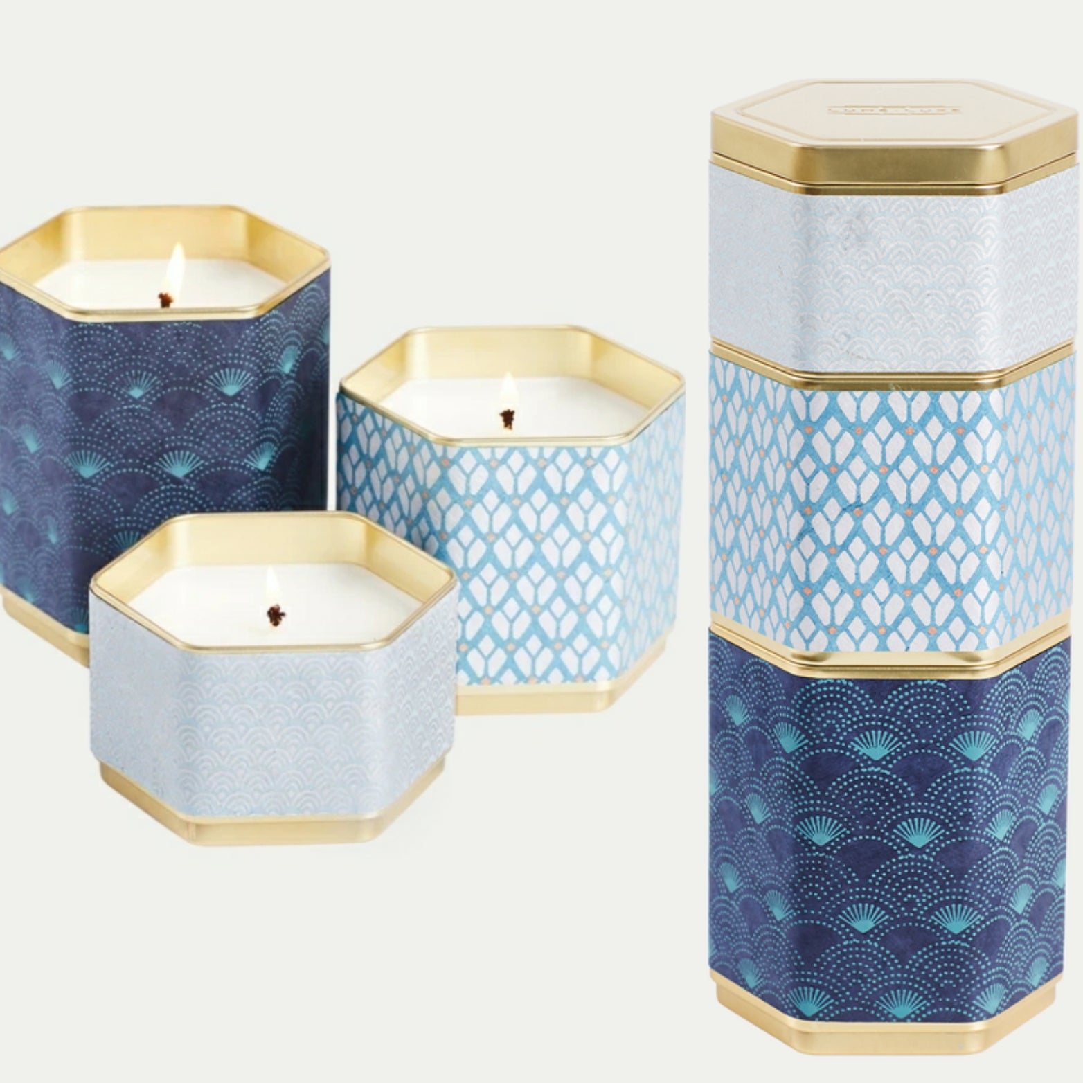 Hexagon Stacking Candles (3)