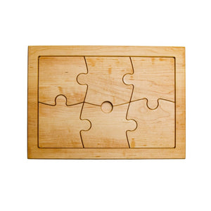 Maple Tray and Puzzle Coasters Set